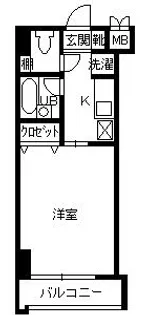 リードIN南郡元【6-C号室】の間取り