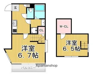 リーベンパレス郡元【105号室】の間取り