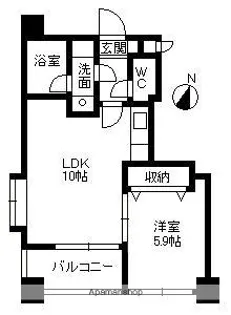 さくらヒルズ樋之口弐番館【6階】の間取り
