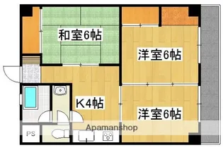 若原ハイツ【4階】の間取り
