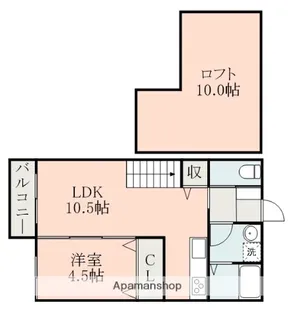 メゾネット中山【101号室】の間取り