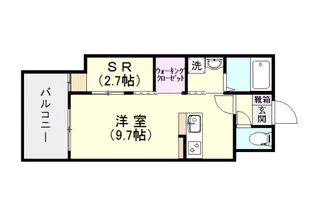 S−FORT鹿児島中央【7階】の間取り
