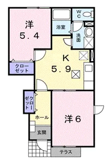 シェーネライツⅡ【1階】の間取り