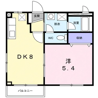 ウェルジュ U【1階】の間取り