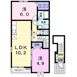 フランメゾンⅠ【2階】の間取り