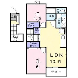 LUCKY・TENⅠ【2階】の間取り