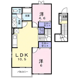 LUCKY・TENⅠ【2階】の間取り