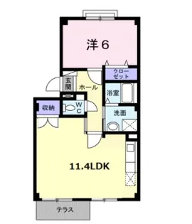 ヴィクトワール上水樽【103号室】の間取り