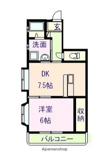 アメニティパレスTABATA【501号室】の間取り