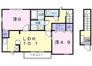 アンソレイエⅠ【2階】の間取り