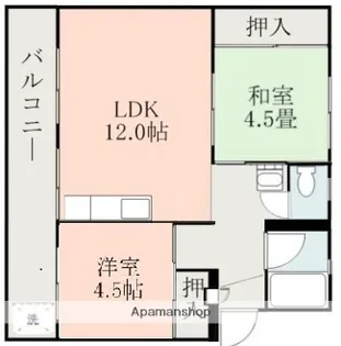 サンライズ谷山【3階】の間取り