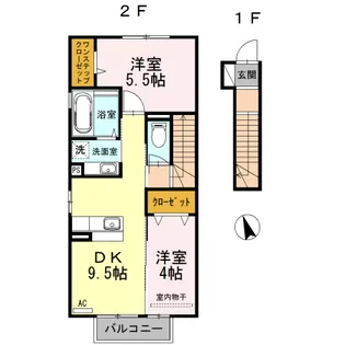 サニーハイツ【2階】の間取り