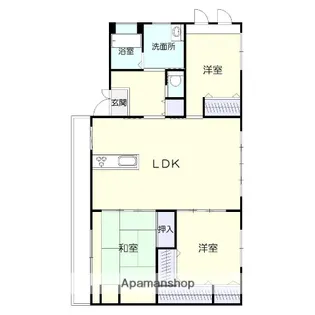 エステート甲南【3階】の間取り