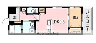 エルシオン騎射場【201号室】の間取り