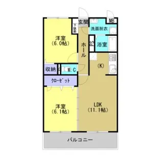 コーポラス21【203号室】の間取り