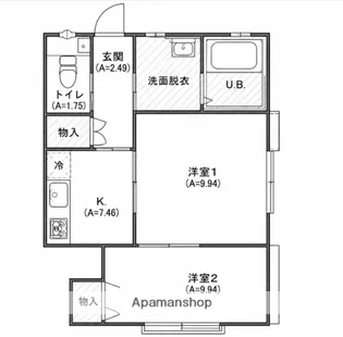 コーポK【2階】の間取り