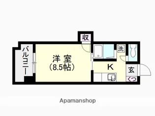 スタシオン西田【6階】の間取り
