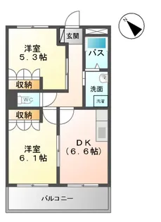 グリーンヒルズ杏【202号室】の間取り