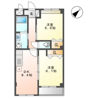 ミレネール【1階】の間取り