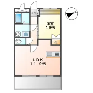 ベルメゾン・ルージュ【103号室】の間取り