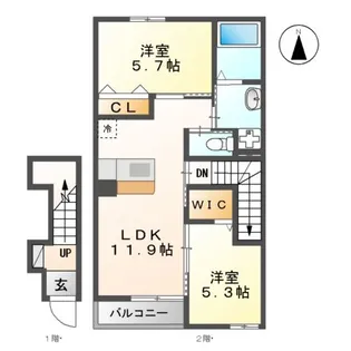 LE GRAND Y【206号室】の間取り