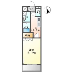 敬愛ハイツB【2階】の間取り
