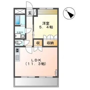 アンソレイユ【205号室】の間取り