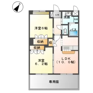 ベルビューMOMO【103号室】の間取り