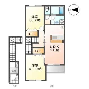 サンシャイン肥後【205号室】の間取り