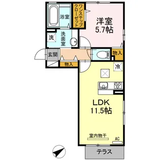 ムーンラヴァース【1階】の間取り