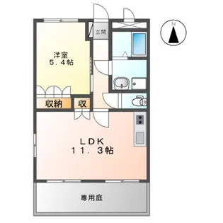 サンタプレイスⅡ【106号室】の間取り
