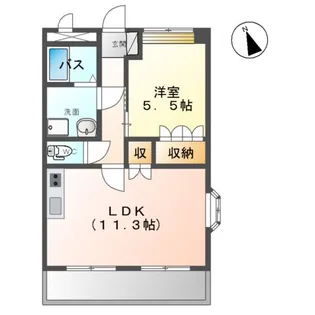 リバーブリーズ・天辰【101号室】の間取り