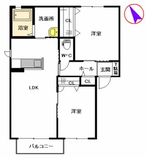 ブランシェR【202号室】の間取り