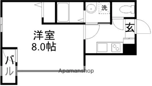 GRANDIR鹿大前【4階】の間取り