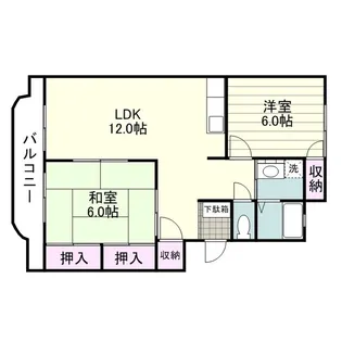 アステージ上荒田【0202号室】の間取り