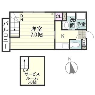 リアライズ中洲通【0101号室】の間取り