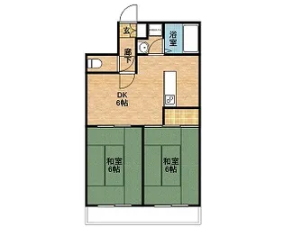 エステート鹿児島【202号室】の間取り