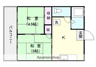 コーポ麻【1階】の間取り