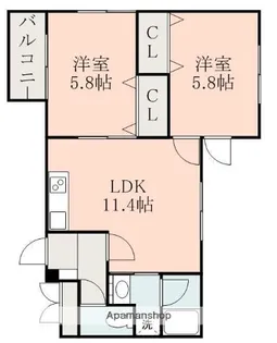 メゾン・ポラーノ【1階】の間取り