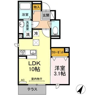 COURAGE玉里【1階】の間取り
