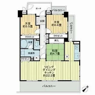 サーパス明和【4階】の間取り