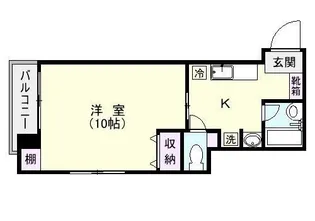 リードIN武之橋【3-E号室】の間取り