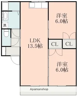 セジュールまるめ【102号室】の間取り