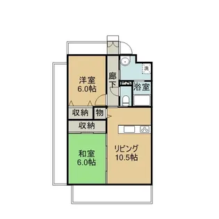 リブェールM【203号室】の間取り