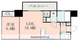 LANDMARK NISHIDA HONDORI【4階】の間取り