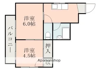 パレスビル【402号室】の間取り