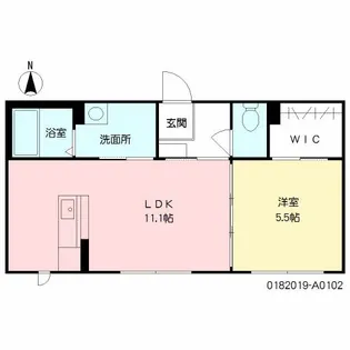 カーサフェリーチェ【102号室】の間取り