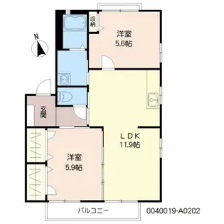ディアスF【2階】の間取り