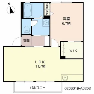 クローバー【2階】の間取り