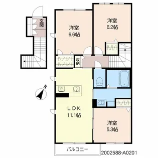 ラ・ルーチェ【2階】の間取り